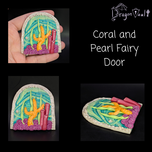 Coral and Pearl Fairy Door