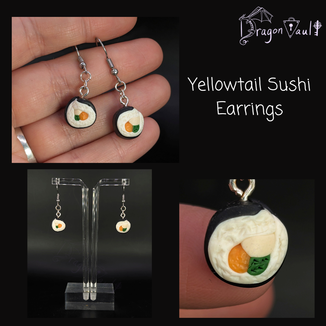 Yellowtail Sushi Earrings