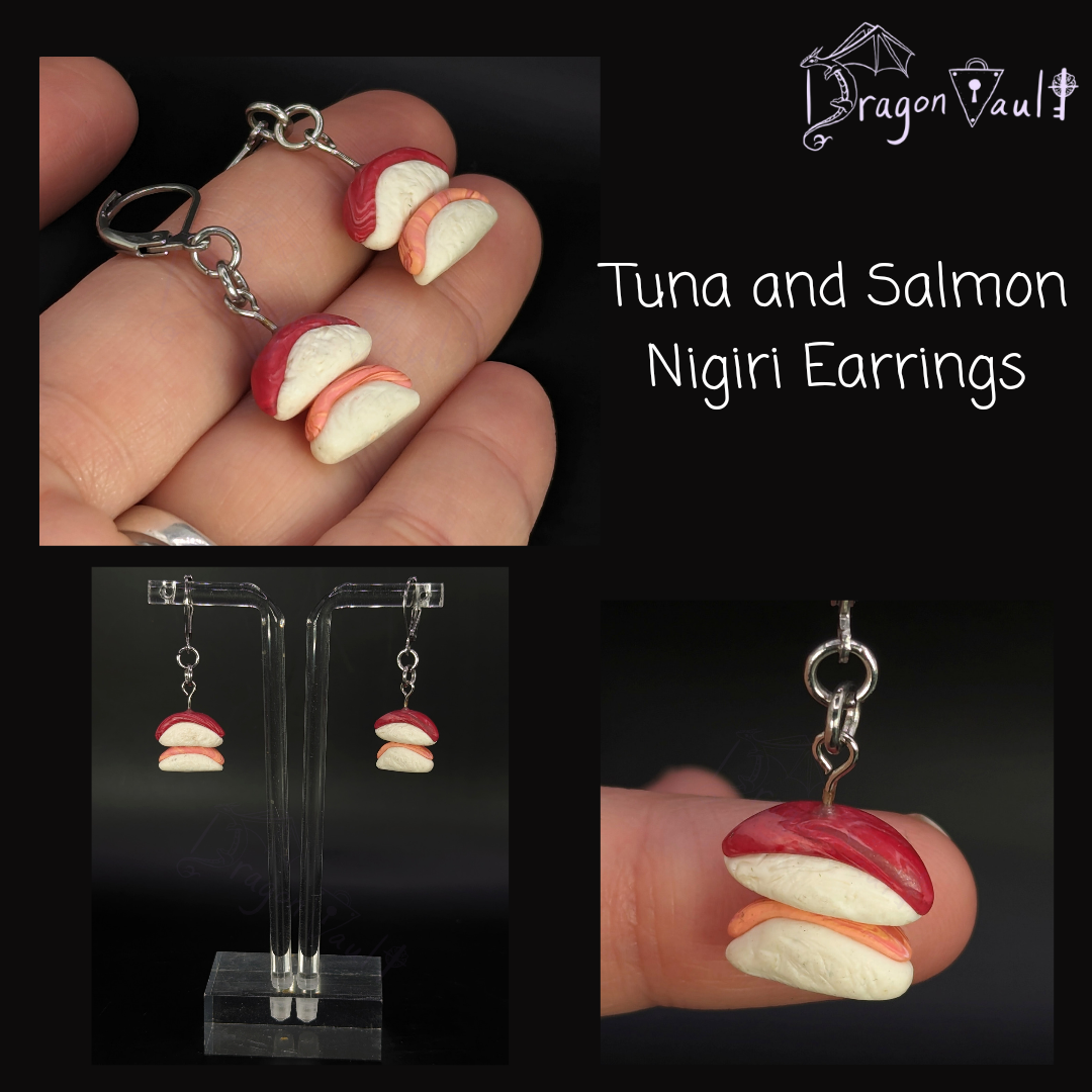 Tuna and Salmon Nigiri Earrings