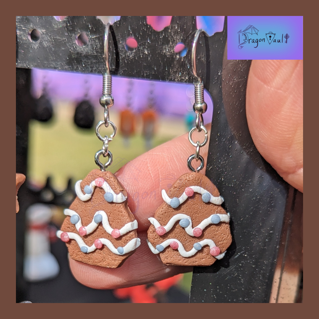 Gingerbread Tree Cookie Earrings