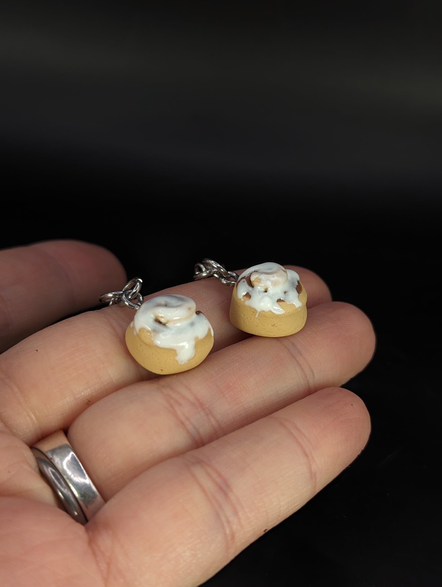 Small Cinnamon Roll Earrings