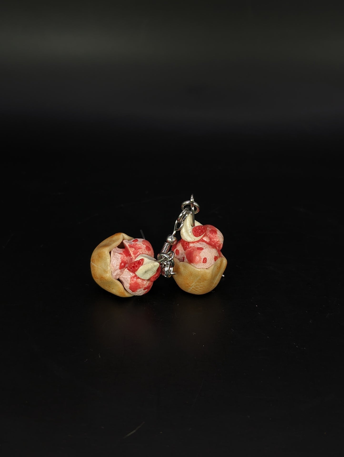 Strawberry Ice Cream Earrings