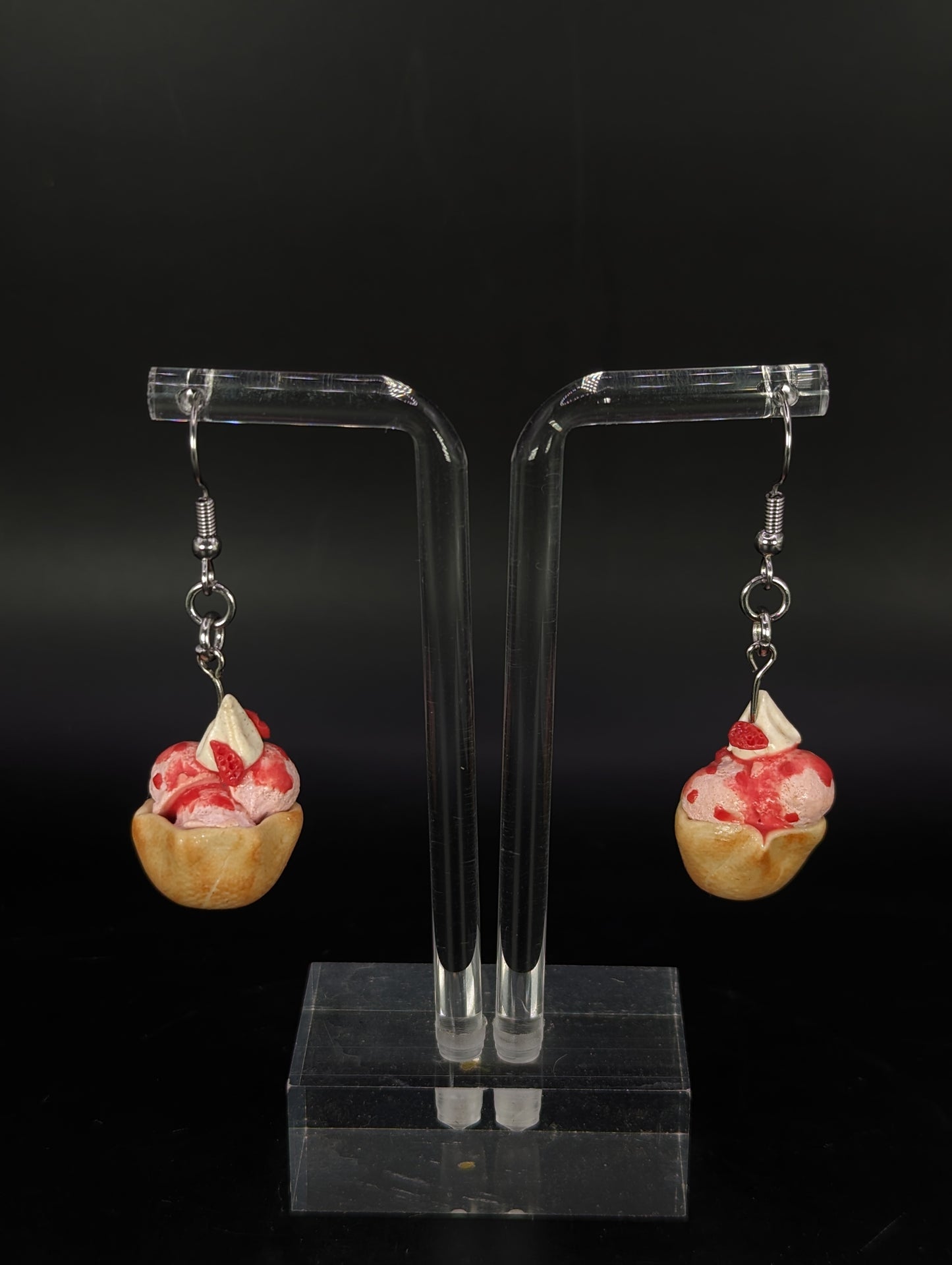 Strawberry Ice Cream Earrings