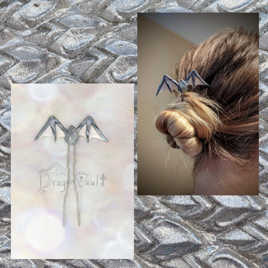 Dragon Wing Hair Pins